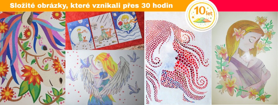 slozite obrazy z barevneho pisku